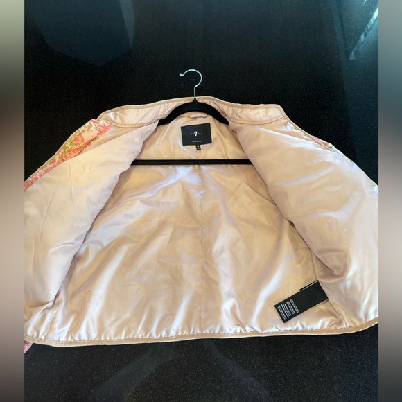7 for all mankind Floral Bomber Jacket - Picture 3 of 7